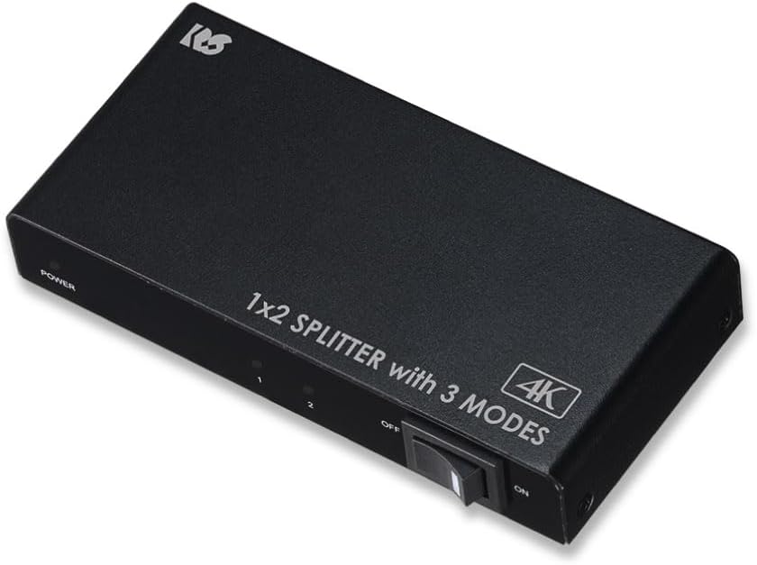 樂天商城 - 4K60Hz対応 1入力2出力 HDMI分配器（動作モード機能付） RS-HDSP2M-4K カスケード対応 4K HDMI 分配器 4K60Hz フルHD HDR対応 HDCP2.2