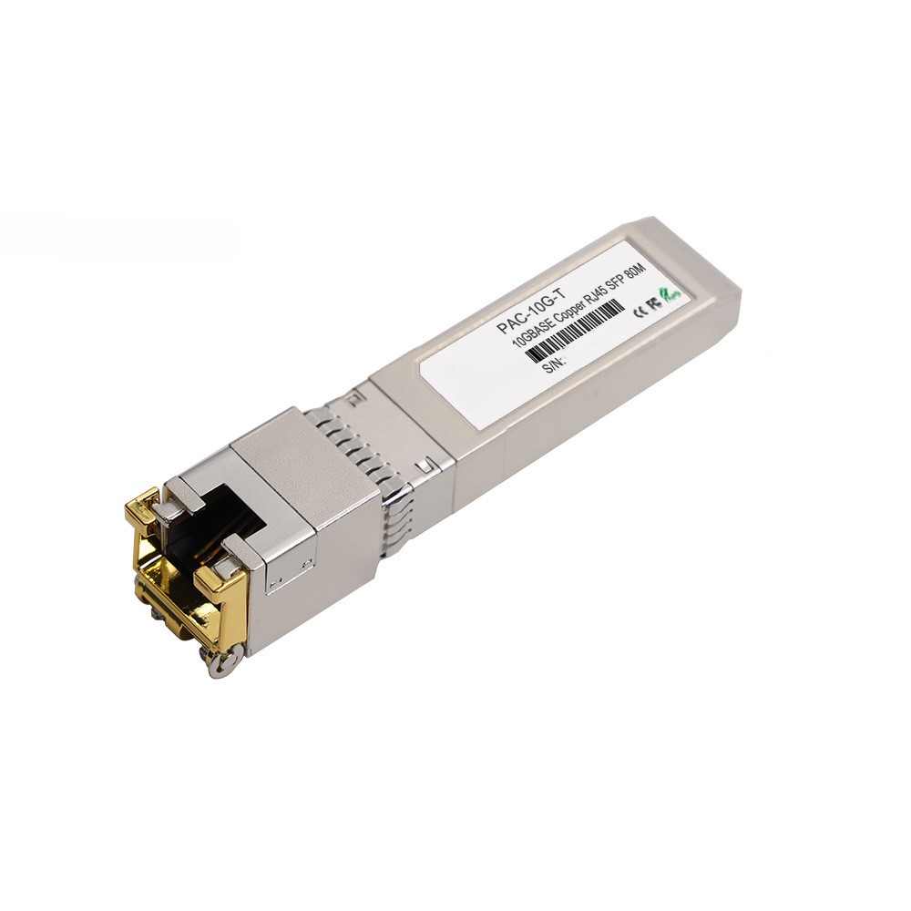 10GBASE-T RJ45�Ѵ� SFP+�⥸�塼�� PAC-10GE-T ���ȥ�󥷡��С� 10G/2.5G/1G�ޥ���б� 80M ��ȯǮ������