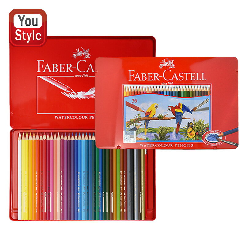 ファーバーカステル 水彩色鉛筆 36色セット 赤缶 Faber-Castell プレゼント 入学 卒業 誕生日祝い 記念日祝い ギフト 文具 文房具