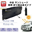 7/10限定★最大100%ポイントバック★要エントリー 車用サンシェード 中谷 傘型 フロント 車種汎用 完全遮光 折りたたみ 遮光率 100% UV カット ...