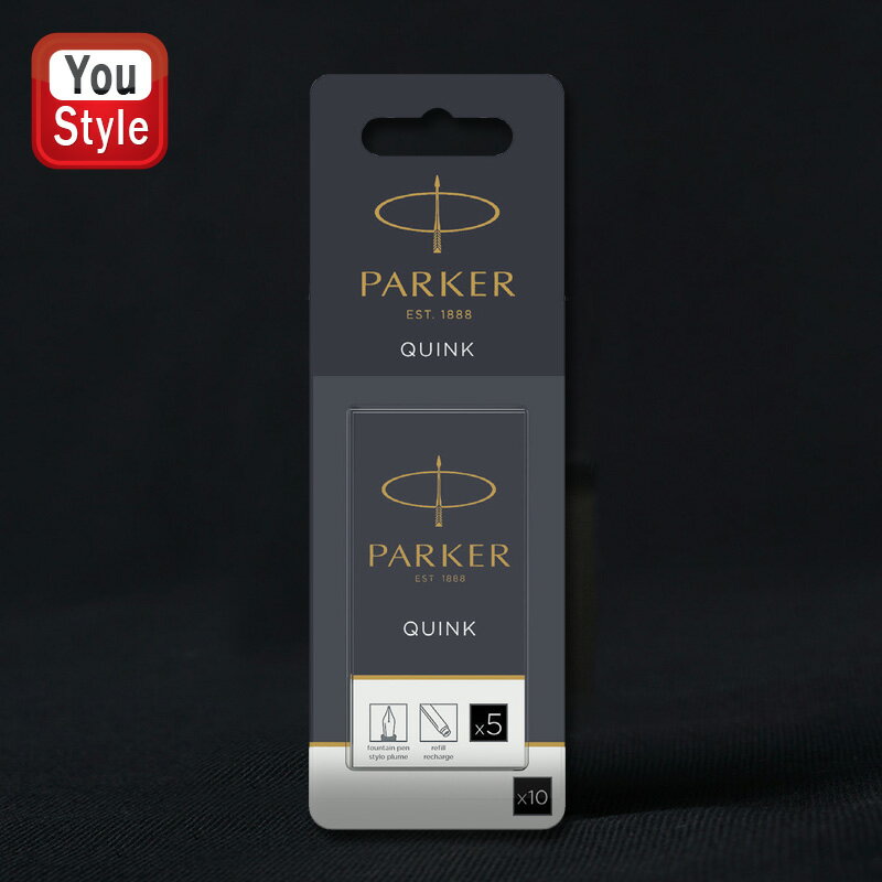 パーカー PARKER クインク・カートリッジインク ロング 10本入 ブラック 1950206 インクカートリッジ/万年筆カートリッジインク