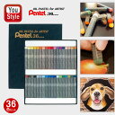 在庫一掃 赤字セール ペンテル PENTEL キットパス パステル色鉛筆 専門家用パス 36色セット オイルパステル PTA-36D 筆記具 文房具 事務用品 ...