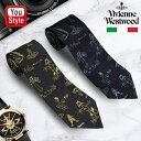 ヴィヴィアン ウエストウッド VIVIENNE WESTWOOD ネクタイ 新作AW22 100% シルク 幅 8.5mm S81050004W00CC ネイビ...