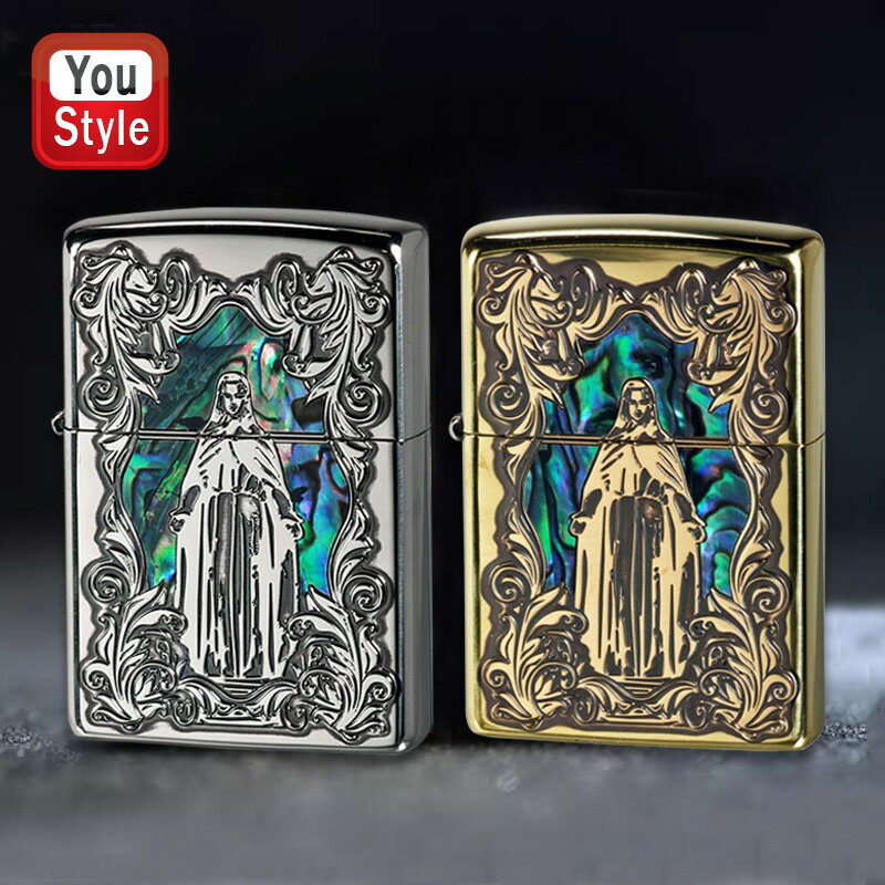 【25日限定★10%クーポン&P5倍要エントリー】ジッポー ZIPPO オイルライター シェルマリア Shell Maria 貝貼り ニッケルいぶし 63450...