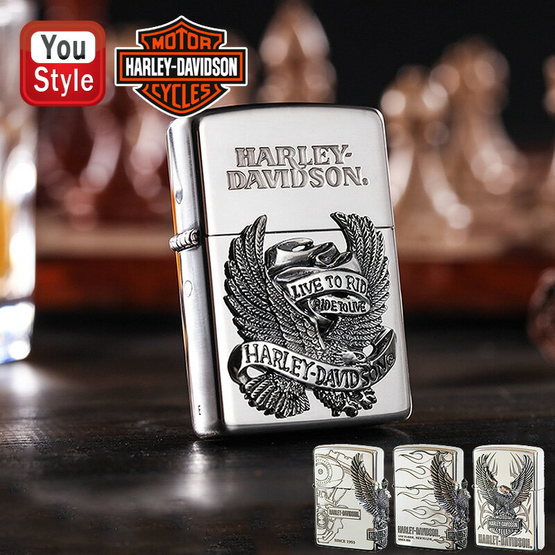【25日限定★10%クーポン&P5倍要エントリー】ジッポー ZIPPO オイルライター ハーレーダビッドソン 日本限定モデル メタル貼り タカシルバー ビッグメ...