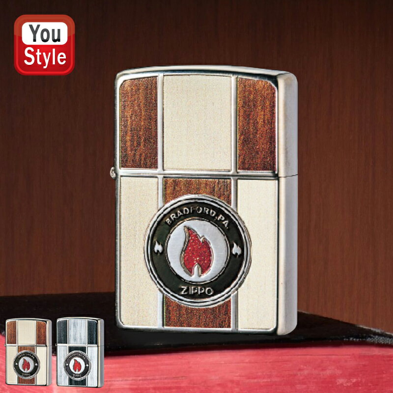 ジッポー ZIPPO ライター LOGO 木目調