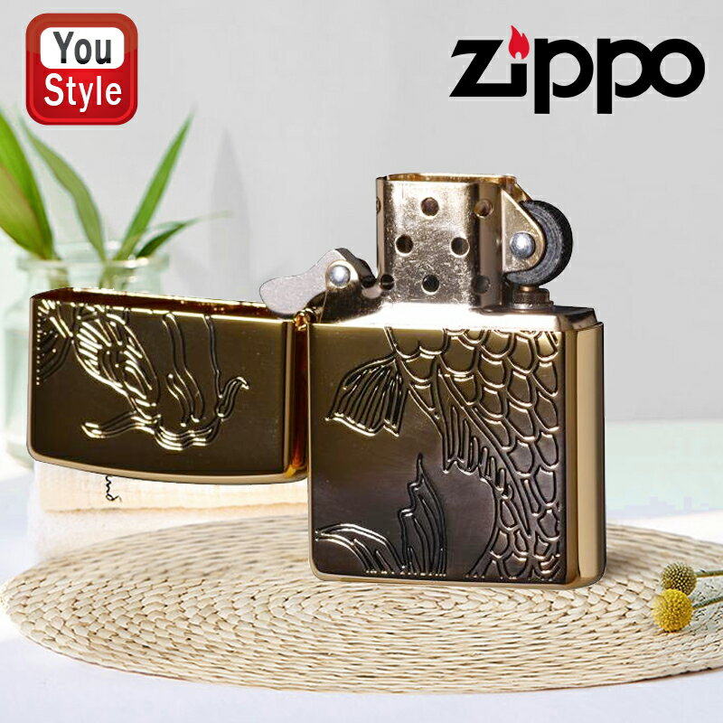 【11/1〜30ポイント5倍要エントリー】在庫一掃 赤字セール ジッポー ZIPPO オイルライター ジャパネスクプレミアム鯉 ゴールドブラックシルク エッチン...