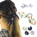 【1870円以上ゆうパケット送料無料】ヘアゴム/大きめ リボン ちりめん風 花柄 シフォン 蝶々 g138☆白/黒/紺/ピンク/青 お揃い 発表会 ダンスヘアポ...