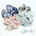 【1870円以上ゆうパケット送料無料】【NEW】シュシュ/花柄 パールゆらゆら シフォン ヘアゴム ch4☆ピンク/ミント/紺 和装 浴衣 和柄 ヘアポニー ヘアアクセ 髪飾り ブレスレット 春 夏【あす楽対応】