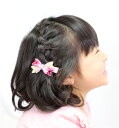 【ゆうパケットOK】キッズヘアクリップ/バイカラ―リボン　ラメ　ki85　ゴールドピンク/ピンク/ローズピンク/紫/水色 子供 　発表会 女児ヘアアクセ 髪飾り キッズ 七五三 入学式 卒園式 入園式【あす楽対応】【リボン】 3