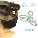 【定形外郵便OK290円】ヘアクリップ/大きめ 韓国 リボン&パステルお花 ホールド力抜群 バンスクリップ k91☆白/ピンク/ミント/紫 夜会巻き ゴールド ...