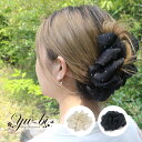 【定形外郵便OK290円】ヘアクリップ/多毛さん必見ビッグヘアクリップ ふわふわリボン シアー素材 きらきらスタッズ 大人スタイル 韓国 バンスクリップk94☆...