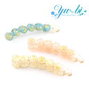 【ゆうパケットOK】【訳あり】ヘアクリップ/シンプル ラメ入りビーズ連なり バナナクリップk134☆白/ピンク/水色 パステル調 ヘアアクセサリー 髪飾り ヘア...