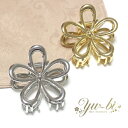 【定形外郵便OK290円】ヘアクリップ/花 フラワー 大人可愛い 韓国 メタル バンスクリップk252☆シルバー/ゴールド ヘアアクセサリー メタリック 金属 ...