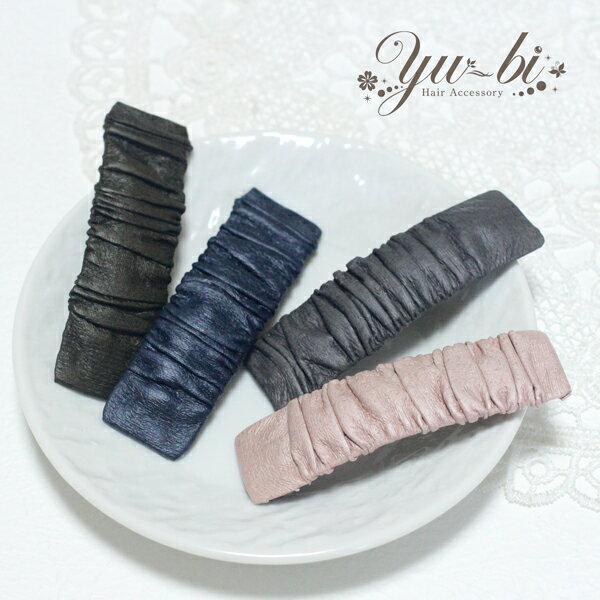 【NEW】【1870円以上ゆうパケット送料無料】ヘアピン/合皮 スクウェア パッチンどめ フレームピン p69☆..