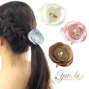 【5/26まで複数買いで割引クーポンあり】ポニーフック/上品 お花モチーフ パールビーズ ゴールドプレート pn161☆アイボリー/モカピンク/藍色/茶色 ガー...