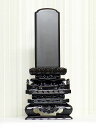 唐木位牌 黒檀切高欄5.5号(こくたんきりこうらん)【送料無料】