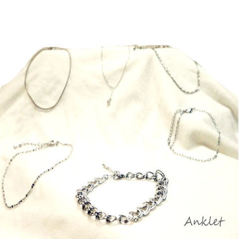 様々なモチーフのアンクレット レディースアンクレット チェーン 星 スター ハート マリン クロス 十字..