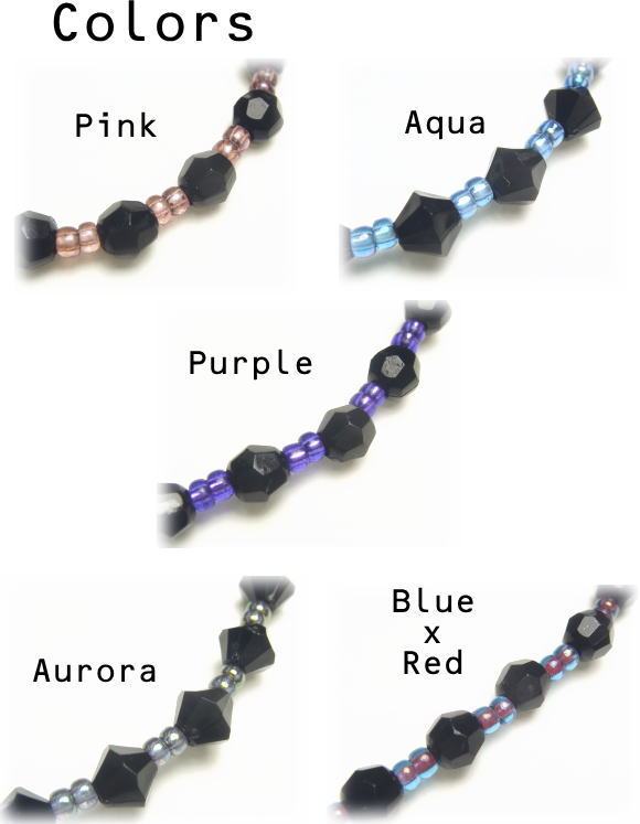 ダイヤカットのようなひし形のビーズとキレイカラーのビーズが美しい ビーズブレスレット21 レディース メンズ ゴム