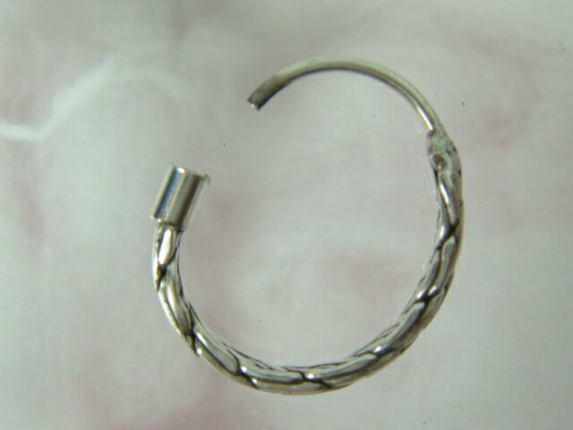 シルバーピアス 直径約12mm チェック柄 ヘビ柄 縄目加工 フープピアス シルバー925 silver925 シルバーアクセサリー ループピアス レディースピアス メンズピアス シルバー線