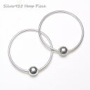 丸玉 シルバーピアスシンプル 3mm シャカ球 フープピアス(直径14mmタイプ) シルバー925 silver925 シルバーアクセサリー ループピアス レディースピアス メンズピアス(4)