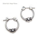 シルバーピアス 直径約10mm シンプル シャカ球 フープピアス 小さめ ワンタッチ スナップタイプ シルバー925 silver925 シルバーアクセサリー ...