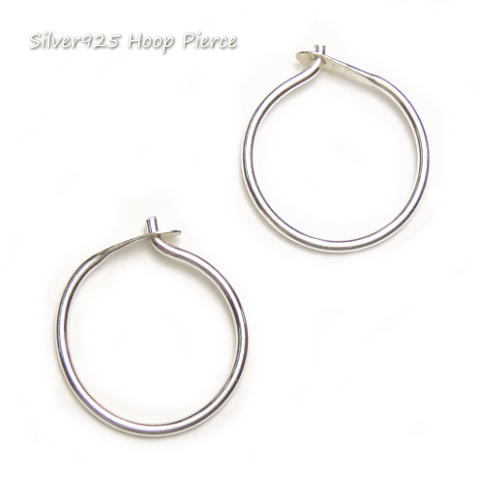 シルバーピアス 直径約10mm 細い線 シルバー線 フープピアス 小さめ 円形 シルバー925 silver925 シルバーアクセサリ…