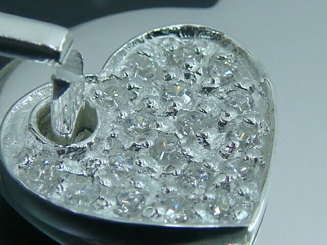 シルバー925 ハートのペンダントヘッド silver925 シルバーアクセサリー ペンダントヘッド ペンダントトップ レディース パヴェ風 キラキラ スワロフスキー