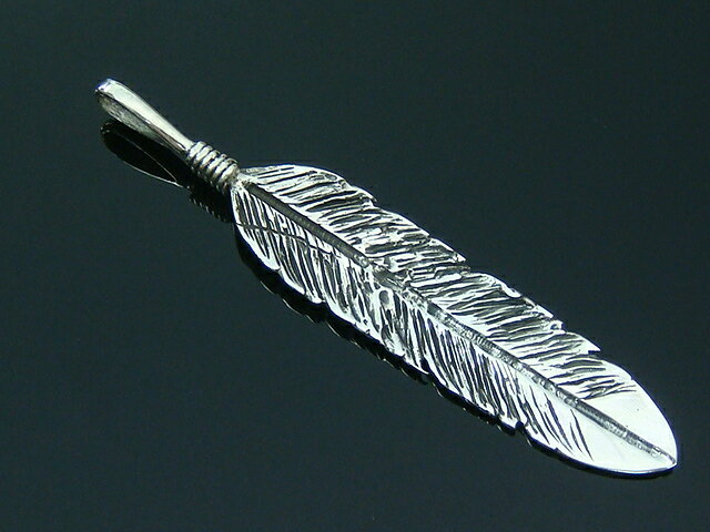 シルバー925 フェザー 羽根 メンズペンダントトップ silver925 シルバーアクセサリ...