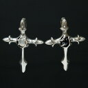 シルバー925 中心の球を抱えたクロスペンダントヘッド silver925 シルバーアクセサリー シルバー製 クロス ペンダントヘッド メンズ