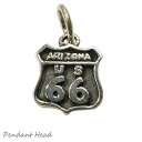 シルバー925 ROUTE66の看板モチーフのペンダントヘッド silver925 シルバーアクセサリー シルバー製 ルート66 ペンダントヘッド メンズ