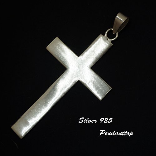 シルバー925 インパクト大の大判クロスペンダントトップ 十字架 silver925 シルバーアクセサリー シルバー製 ペンダントヘッド メンズ