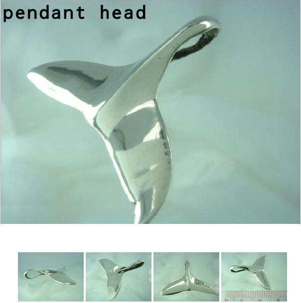 シルバー925 クジラのしっぽの形をしたペンダントトップ silver925 シルバーアクセサリー シルバー製 くじら 鯨 動物 アニマル ペンダントヘッド メンズの商品画像 2