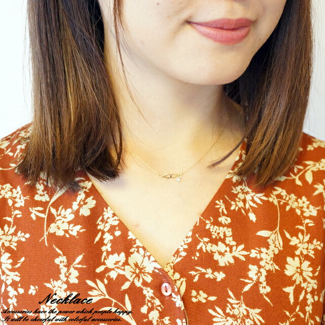 \半額★50%OFF/レディースネックレス 眼鏡 メガネ ドロップ しずく型 雫 きらきら アズキチェーン あずき 小豆 ゴールド ショートネックレス