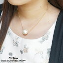 レディースネックレス チェーンネックレス コットンパール 直径18mm 大粒 ゴールド シルバー 喜平チェーン キヘイ ショートネックレス
