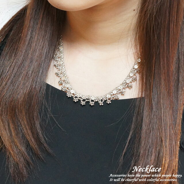 \半額★50%OFF/レディースネックレス インド製モチーフネックレス 鈴 エスニック フィリップ オーディベール風 あずきチェーン アズキ 小豆 ショートネッ...