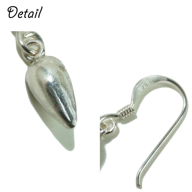 シルバーピアス 雫 ドロップ 涙型 ティアドロップ フックピアス シルバー925 silver925 シルバーアクセサリーの商品画像 3