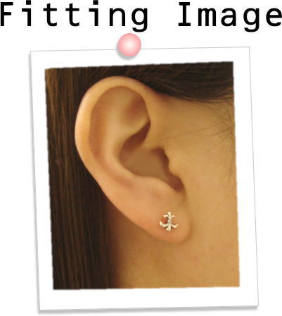 シルバーピアス 百合の紋章ピアス a128(a-3-4) 6mmタイプ シルバー925 silver925 シルバーアクセサリー スタッドピアス レディースピアスの商品画像 3
