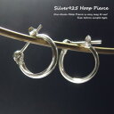 シルバーピアス シンプル 2mm甲丸リング ワンタッチ クロッシングピアス（直径10mmタイプ） c022(c-2-3) シルバー925 silver925 シルバーアクセサリー フープピアス 小さめ ループピアス レディースピアス 母の日