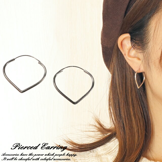 Rakuten - シルバーピアス 雫型 しずく ハート シンプル シルバー925 silver925 シルバーアクセサリー フープピアス