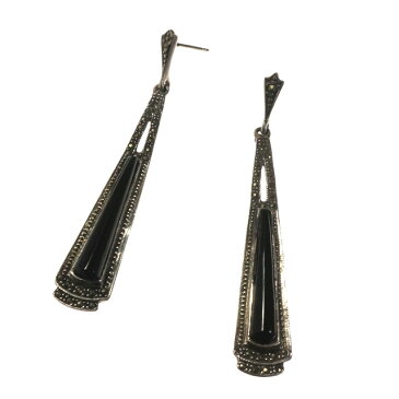 シルバーピアス 細長 三角 トライアングル エスニック シルバー925 silver925 シルバーアクセサリー スタッドピアス 大ぶりピアス ロングピアス