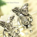 シルバーピアス 立体的 羽根まで本物のような天使のピアス シルバー925 silver925 シルバーアクセサリー エンジェル スタッドピアス レディースピアス mens