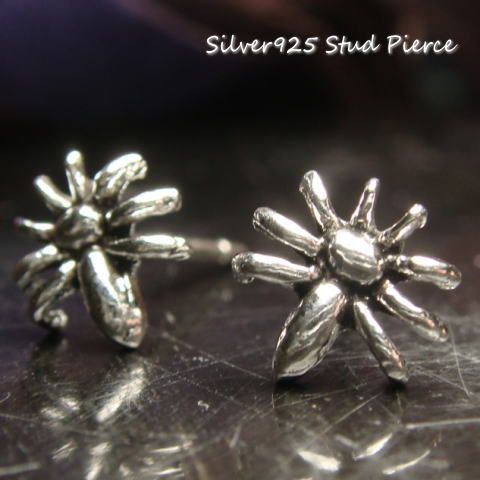 シルバーピアス タランチュラ 蜘蛛 ピアス シルバー925 silver925 シルバーアクセサリー クモ くも 毒蜘蛛 スタッドピアス レディースピアス ハロウィン