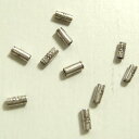 シルバーパーツ 10個で1セット 直径1.0mmタイプで小さなお花のような模様が描かれた小さいシルバー925製の細長い筒型ビーズ10個セット ビーズ アクセサリー シルバー925 silver925 シルバーアクセサリー(3)