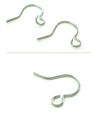 サージカルステンレス製フックパーツ(1組2個セット) 金具 サジカルステンレスフック ピアス パーツ フックタイプ 手作り ハンドメイド 材料