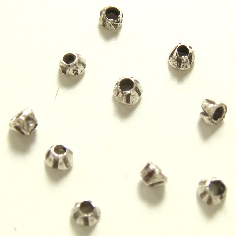 シルバーパーツ 10個で1セット 直径1.9mmタイプで横側に線の入っているとっても小さいシルバー925製の極小丸型ビーズ10個セット まる マル ビーズ アクセサリー シルバー925 silver925 シルバーアクセサリー