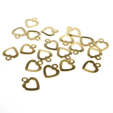 オープンハート プレート 20個1セット ピアス ネックレス アクセサリーパーツ 手作り ハンドメイド 材料