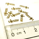 I LOVE YOUのような文字パーツ ネイルパーツ 真鍮 10個1セット アクセサリーパーツ 手作り ハンドメイド 材料