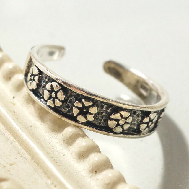 ハワイアン フリーサイズリング お花がいっぱい足指リング29 シルバー925 silver925 シルバーアクセサリー 指輪 足指リング トゥリング トウリング...