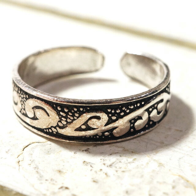 フリーサイズリング にょきにょに くーるくる 足指リング60 シルバー925 silver925 シルバーアクセサリー 指輪 足指リング トゥリング トウリング...
